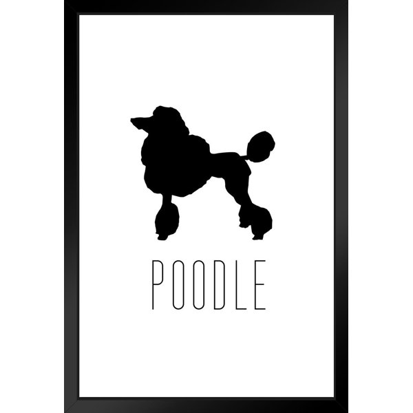 Latitude Run® Dogs Poodle White Dog Posters For Wall Funny Dog Wall Art